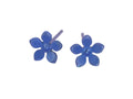 FIVE PETAL FLOWER TITANIUM PENDANT Studs