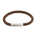 Leather Bracelet with  matte  clasp