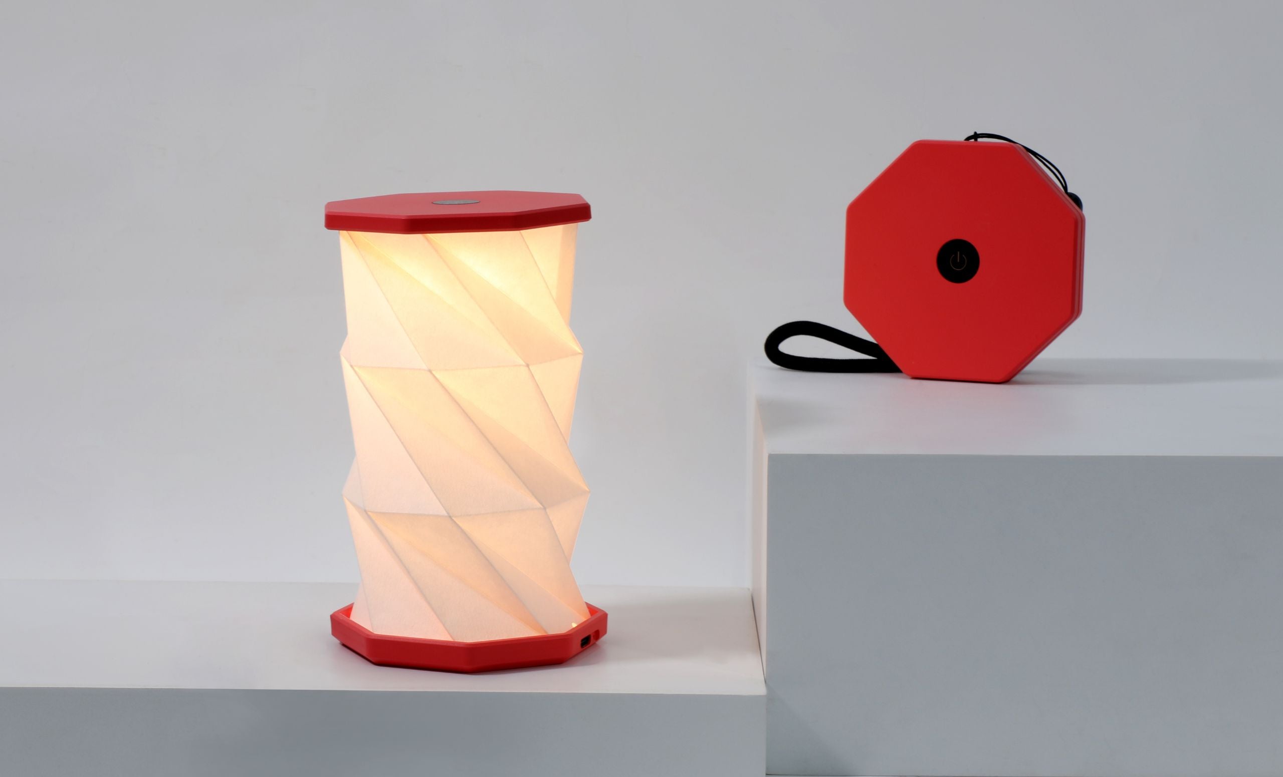 Mini Hexagon Twist Lamp | Portable, Rechargeable &amp; Touch-Dimmable