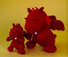 Load image into Gallery viewer, Knitted Red Dragon Toy
