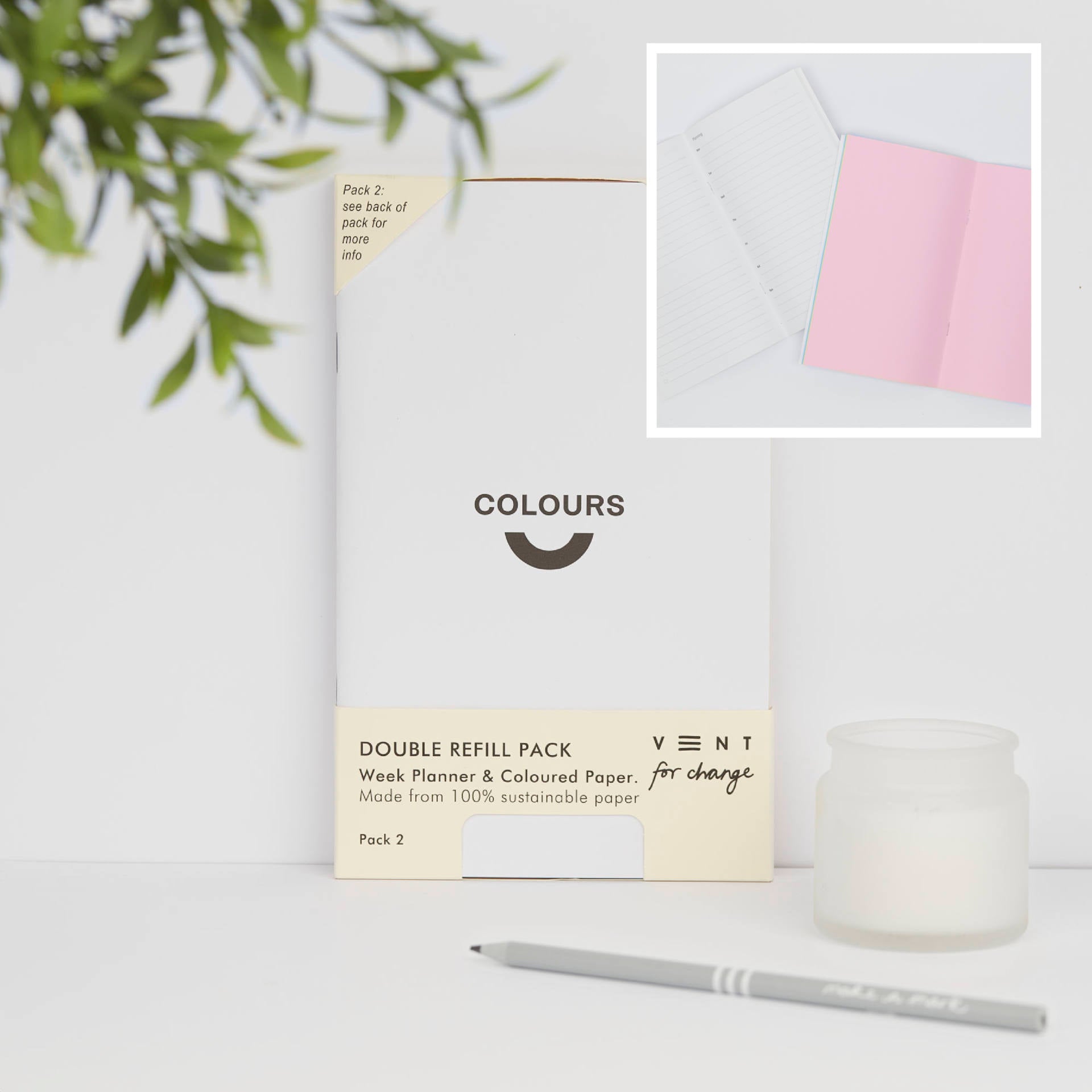 Vent for change refillable journal & weekly planner