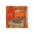 Helen Sleeping on Millie's Chair Greeting Card