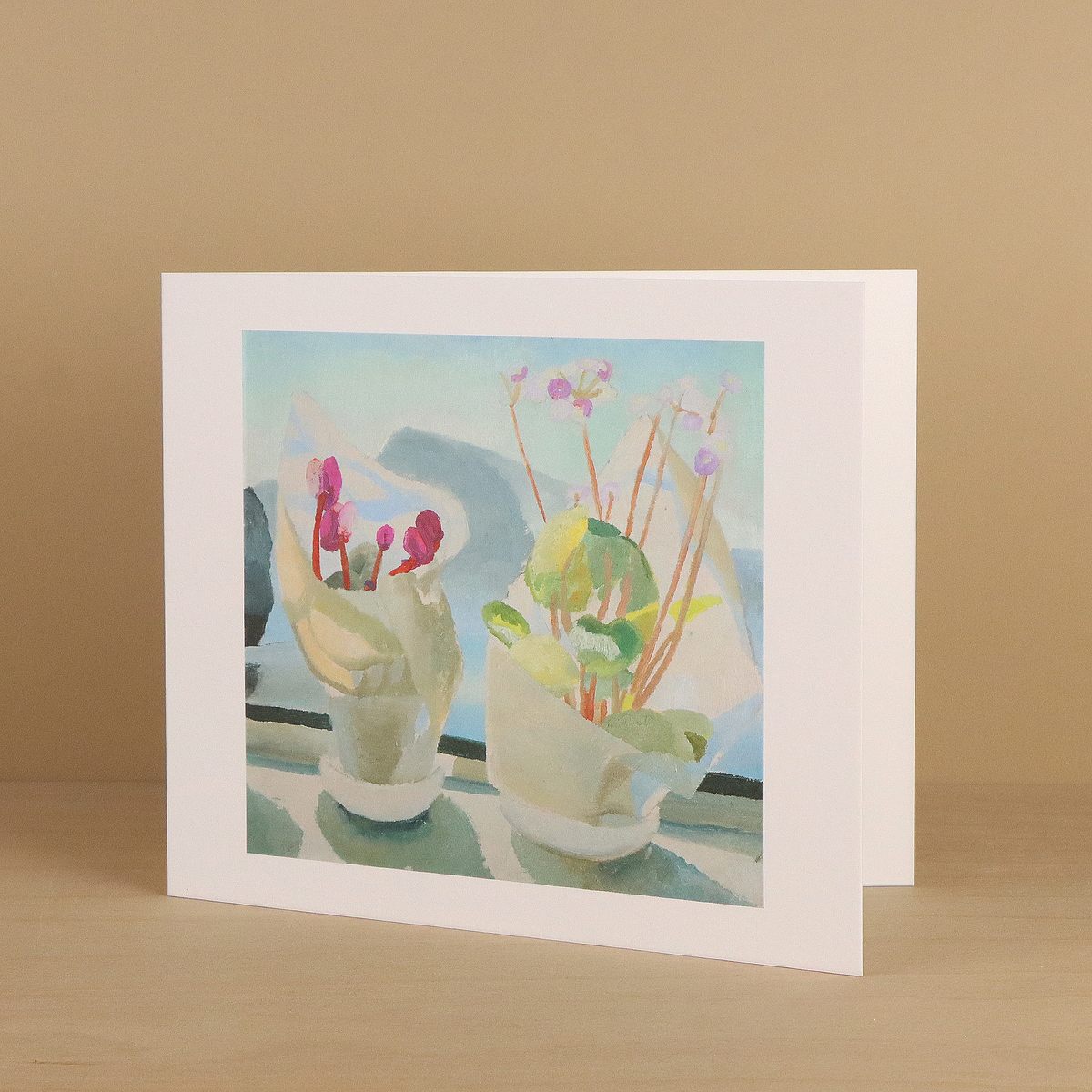 Cyclamen and Primula greeting card by Winifred Nicholson, Art Angels