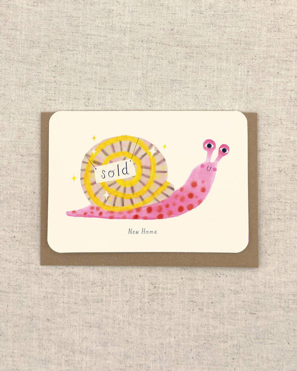 New Home Snail Greetings Card