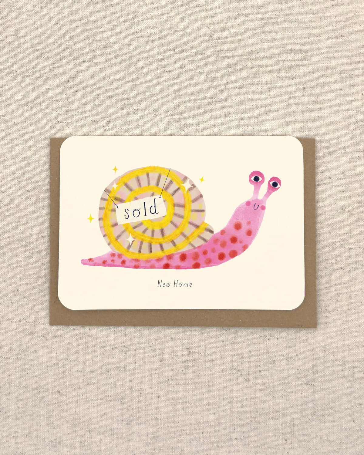 New Home Snail Greetings Card