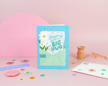 Load image into Gallery viewer, Thinking of You Card – Big Hug Sympathy Greeting

