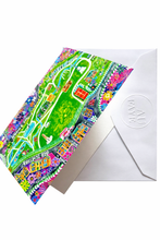 Load image into Gallery viewer, Endcliffe park Sheffield map a6 hand painted greetings card 
