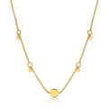 Geometry Drop Discs Necklace - Gold