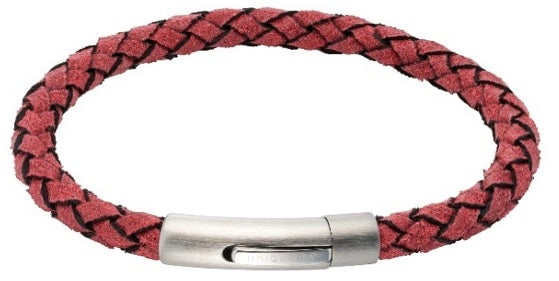 Leather Bracelet with  matte and polished  clasp B567