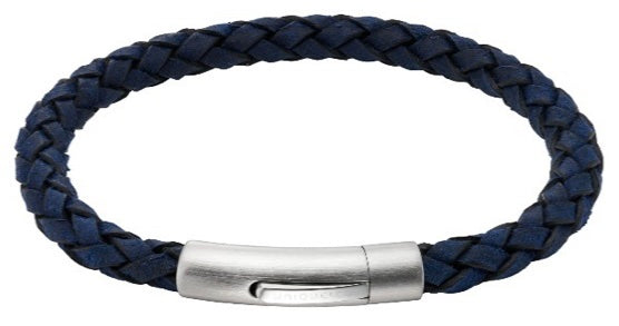 Leather Bracelet with  matte and polished  clasp B567