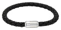 Leather Bracelet with  matte and polished Edge  clasp B569