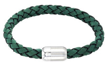 Load image into Gallery viewer, Leather Bracelet with  matte and polished Edge  clasp B569
