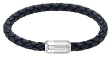 Load image into Gallery viewer, Leather Bracelet with  matte and polished Edge  clasp B569
