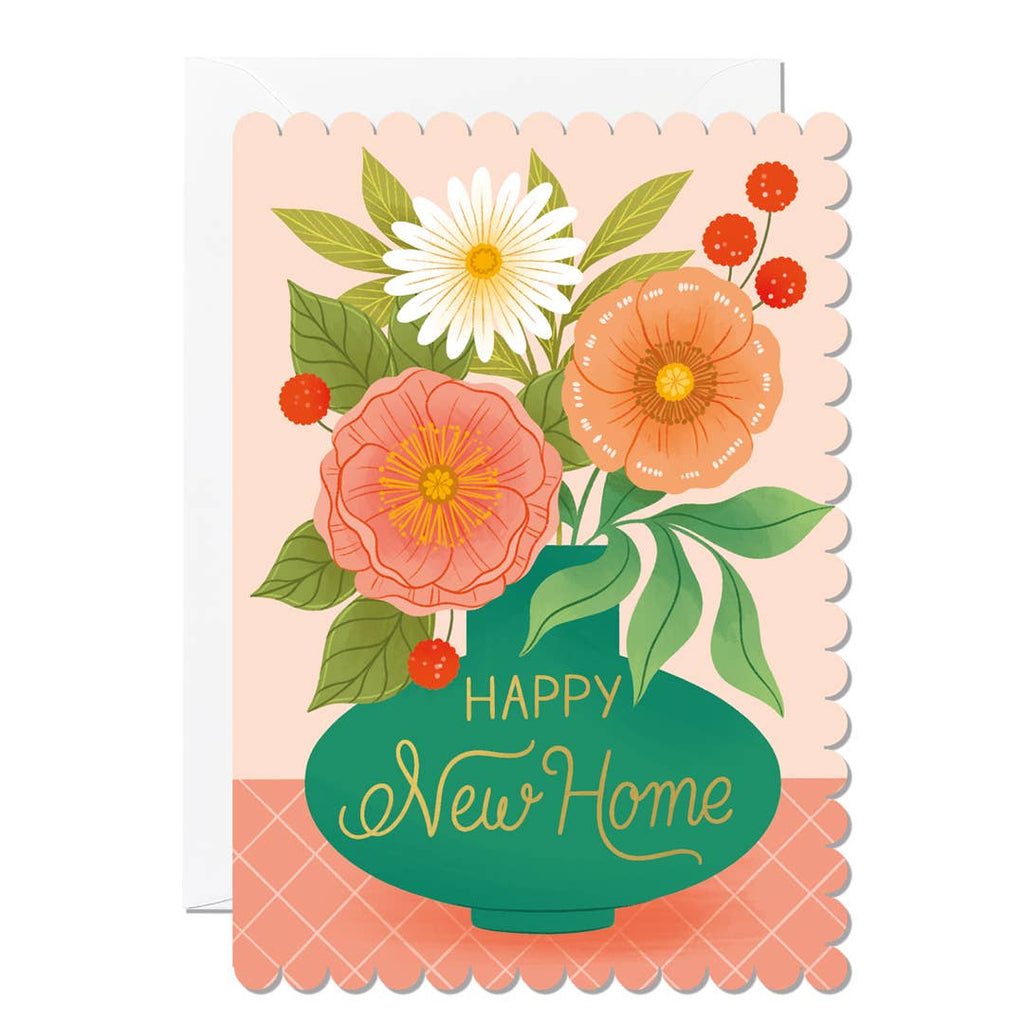New Home Card – Vase Design Housewarming Greeting