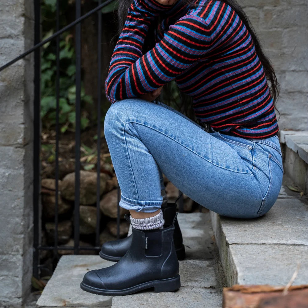 Bobbi Wellington Boot // Black and Black