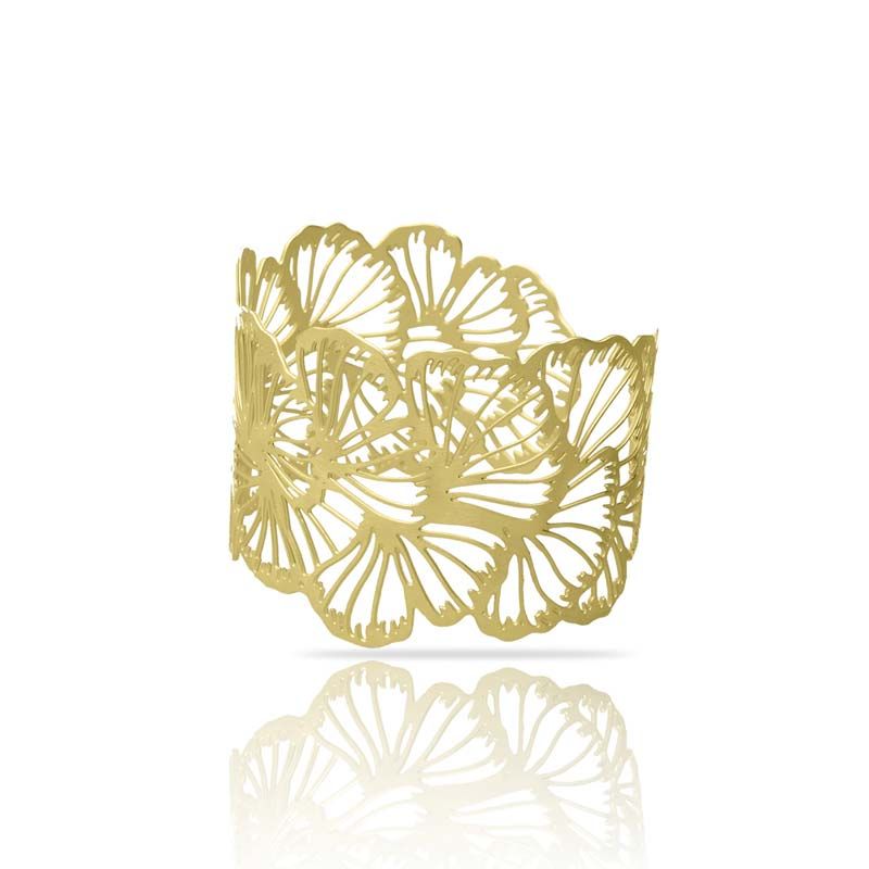GINKGO BILOBA GOLD BRACELET