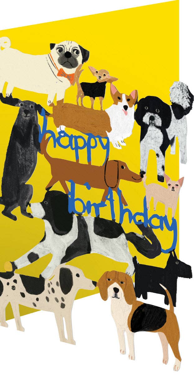 Happy Hounds Lasercut Card single - GC 2429