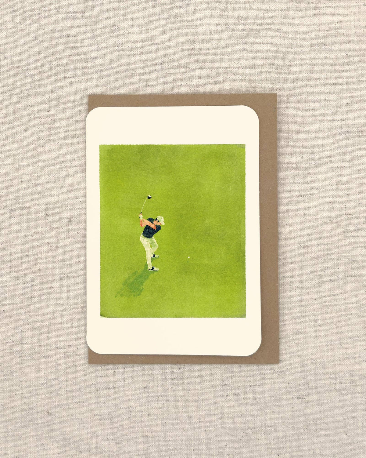 Swatch Golfer Greetings Card