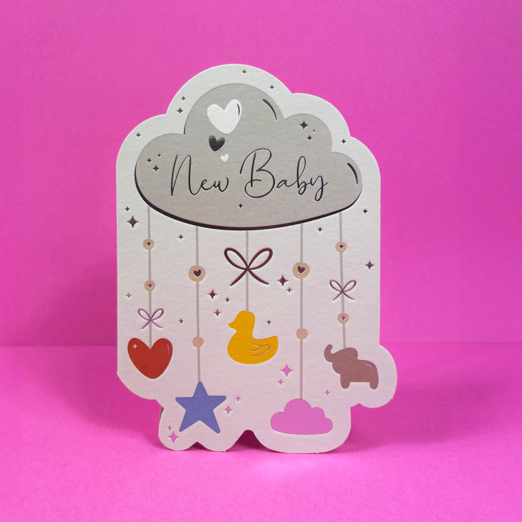 New Baby Die Cut Card