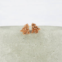 Load image into Gallery viewer, Gold Christmas tree studs
