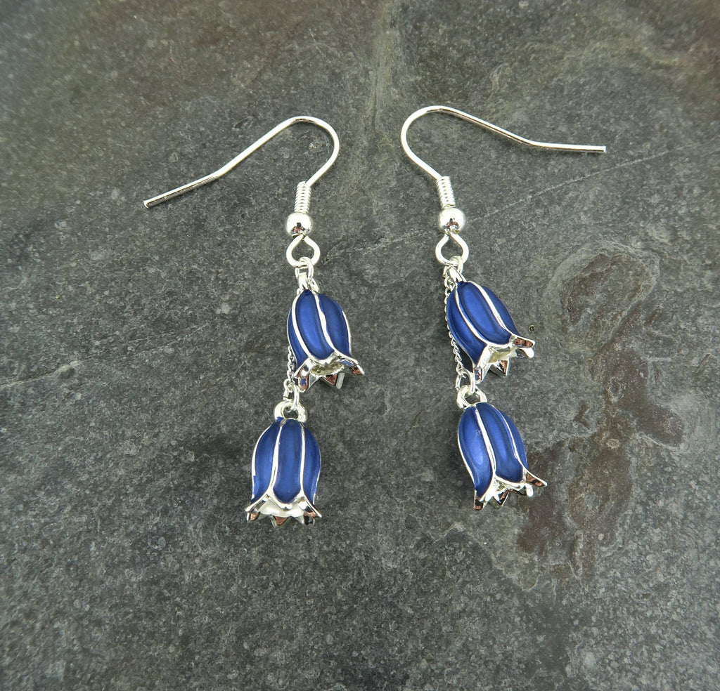 Bluebell Flower Drop Hook Earrings