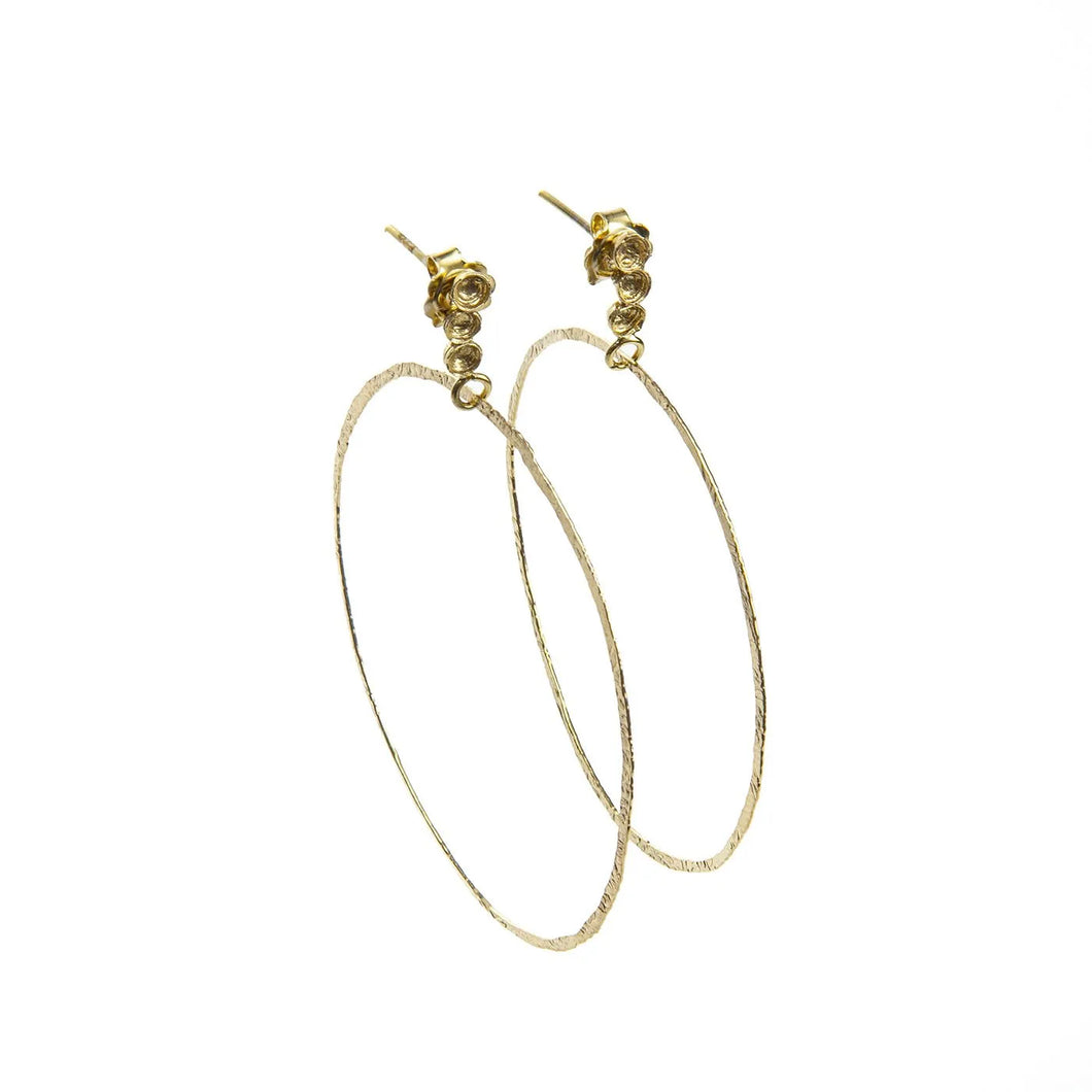 Jennie Gill silver and 24ct gold vermeil hoops earrings
