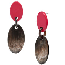 Load image into Gallery viewer, Lacquered Oval Drop Earrings
