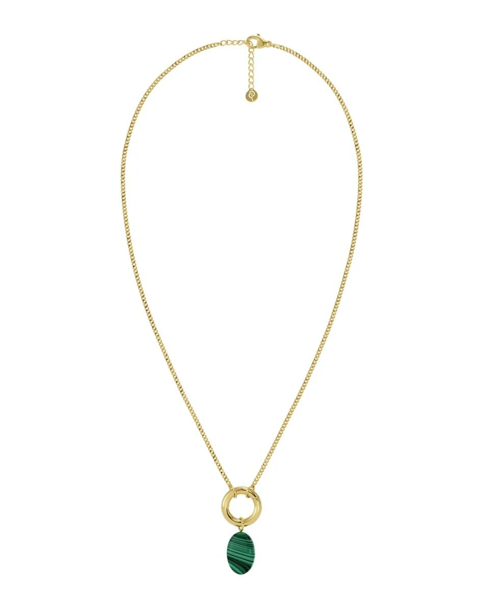 Edblad Beach Crystal Necklace in Green & Gold