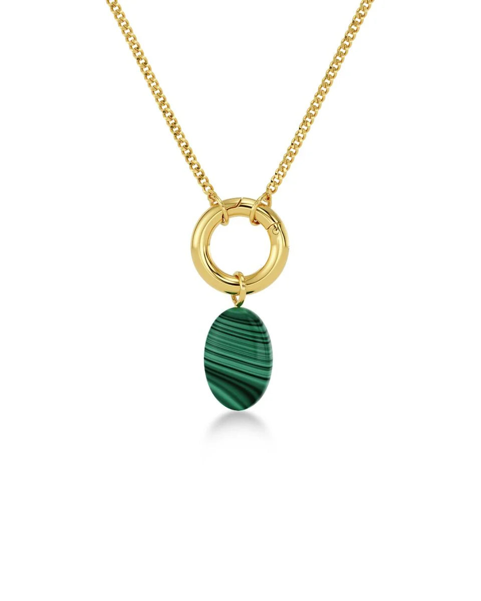 Edblad Beach Crystal Necklace in Green & Gold