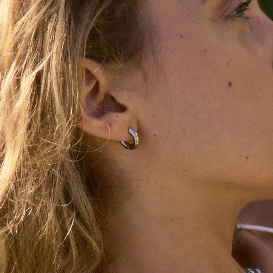 EDBLAD Chunky Hoop Earrings Steel