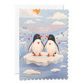 Anniversary Card – Penguins Valentine's Day LGBT Gay Wedding