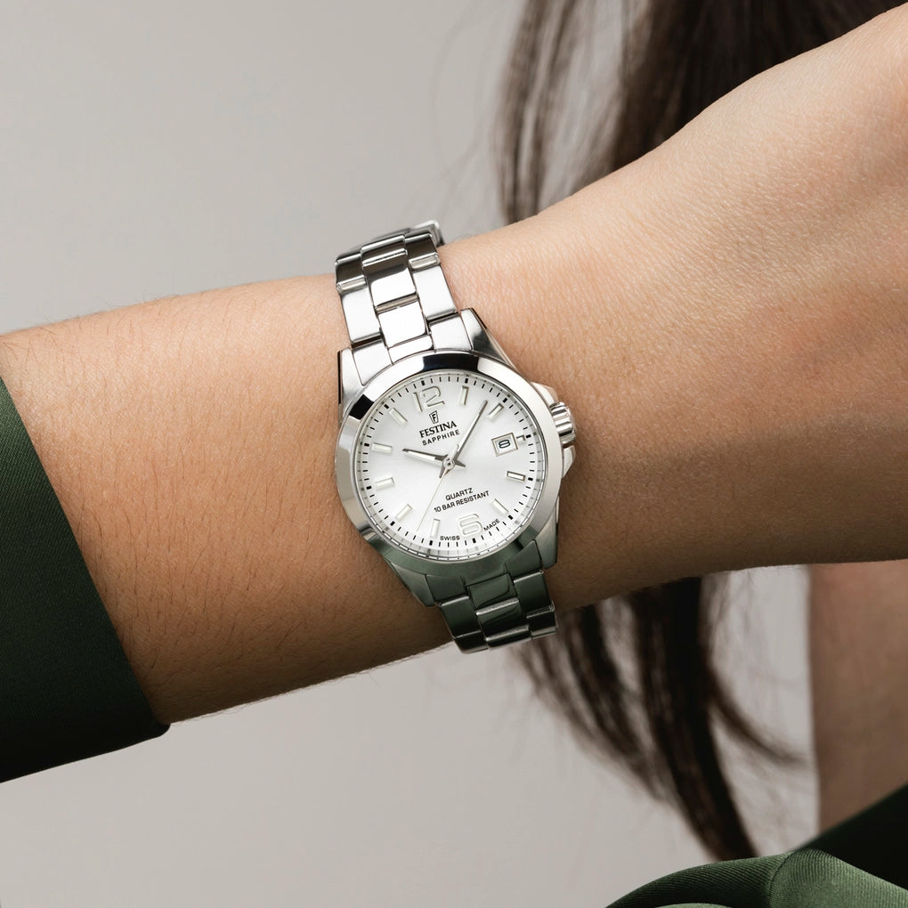 FESTINA SWISS MADE WOMEN'S SILVER WATCH