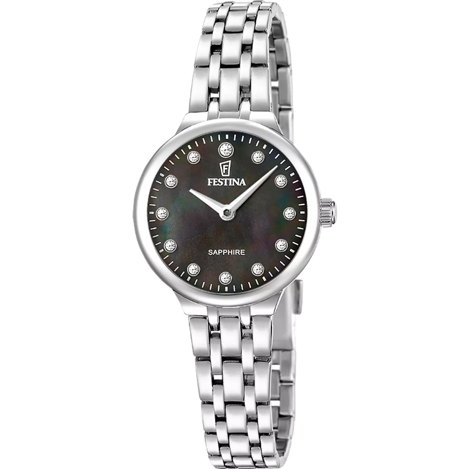 Festina women's black Mademoiselle stainless steel watch bracelet F20744/6