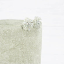 Load image into Gallery viewer, Holographic glitter snowflake small studs
