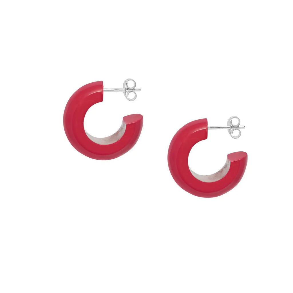 Small wide hoop earring