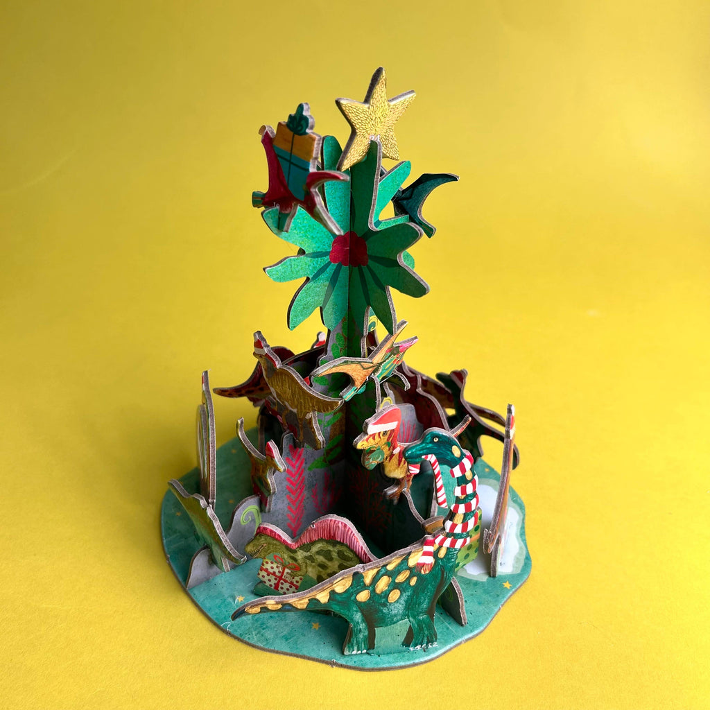 Dino Christmas petite 3D pop and slot advent calendar by Roger la Borde – view 3