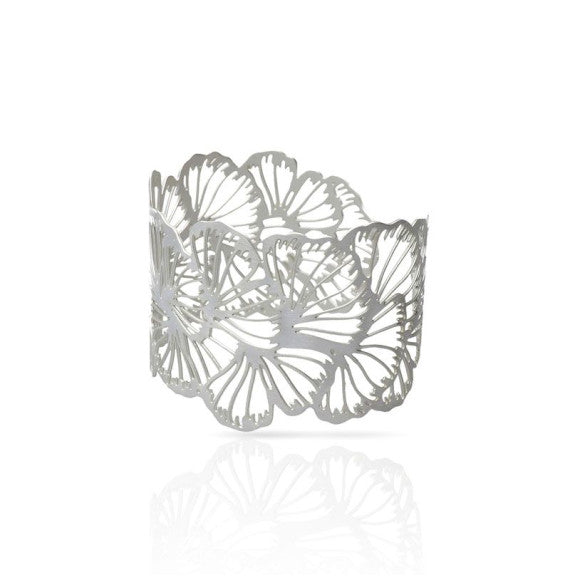 GINKGO BILOBA SILVER BRACELET