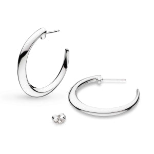 Kit Heath Bevel Cirque Grande 32mm Hoop Stud Earrings