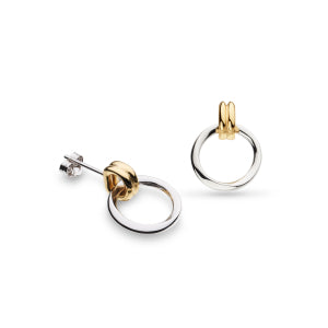 Kit Heath Bevel Unity Golden RP/GP Drop Stud Earrings