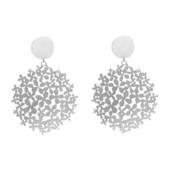 Hortensia Silver Pendant Earring