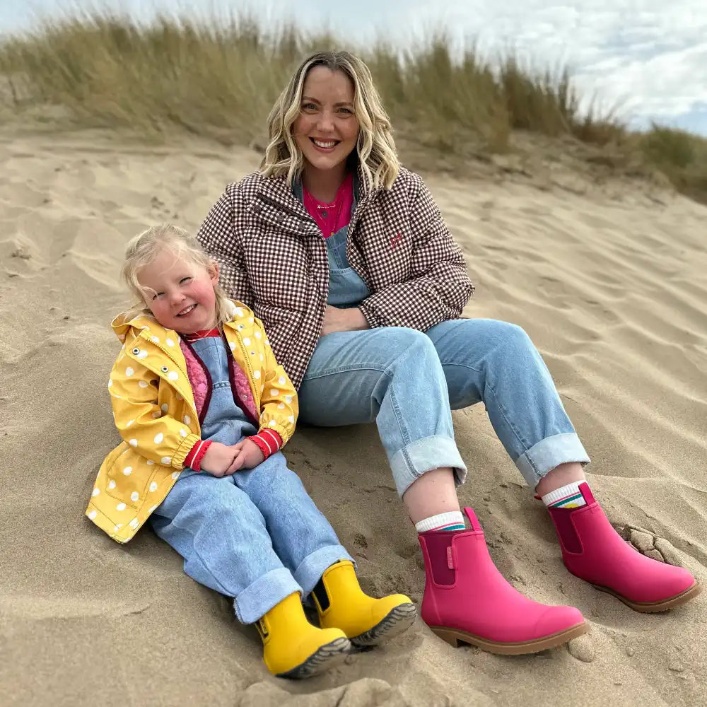 NEW COLOUR- Bobbi Wellington Ankle Boot // fuchsia