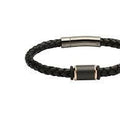 BLACK & ROSE GOLD LEATHER BRACELET - B376BL