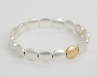 Iona bracelet - brushed silver and gold
