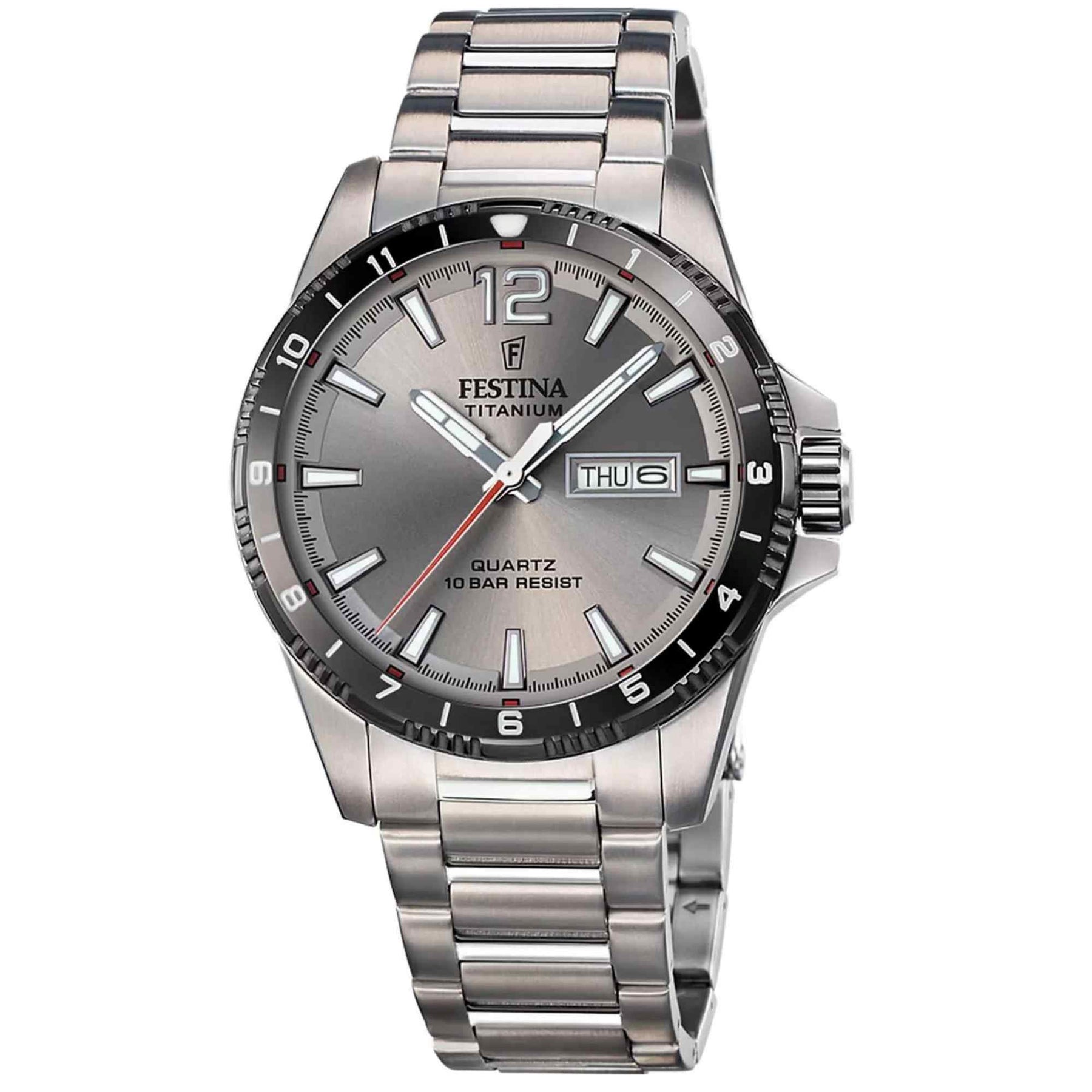 FESTINA MEN'S GREY DIAL TITANIUM WRISTWATCH