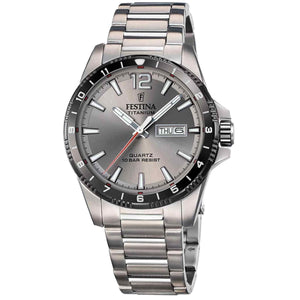 FESTINA MEN'S GREY DIAL TITANIUM WRISTWATCH