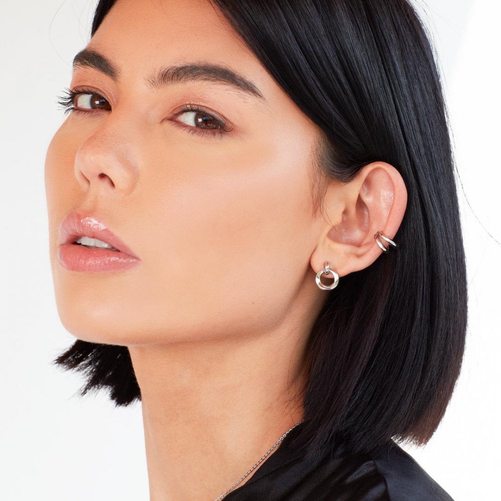 Kit Heath Bevel Cirque link Stud Earrings