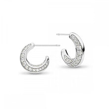 Load image into Gallery viewer, Kit Heath Bevel Cirque PAVE CZ Semi Hoop Stud Earrings
