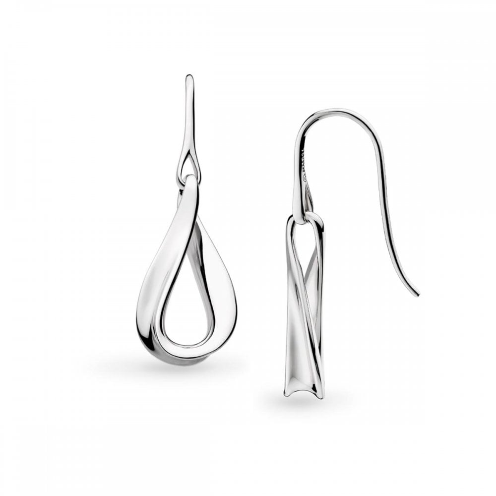 KIT HEATH Serenity Rhodium Plated Drop Earrings