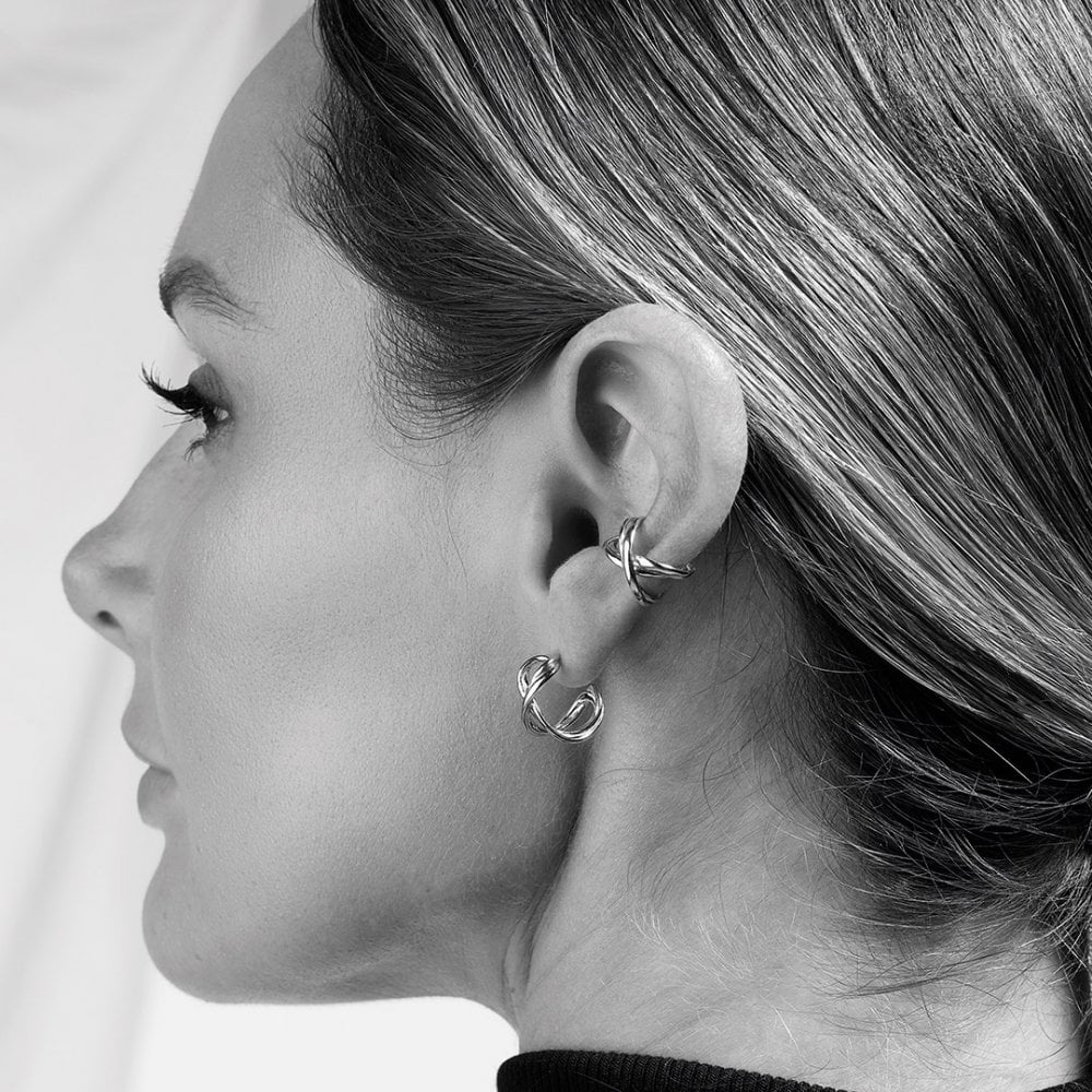 Kit Heath Sterling Silver Infinity Hoop Earrings