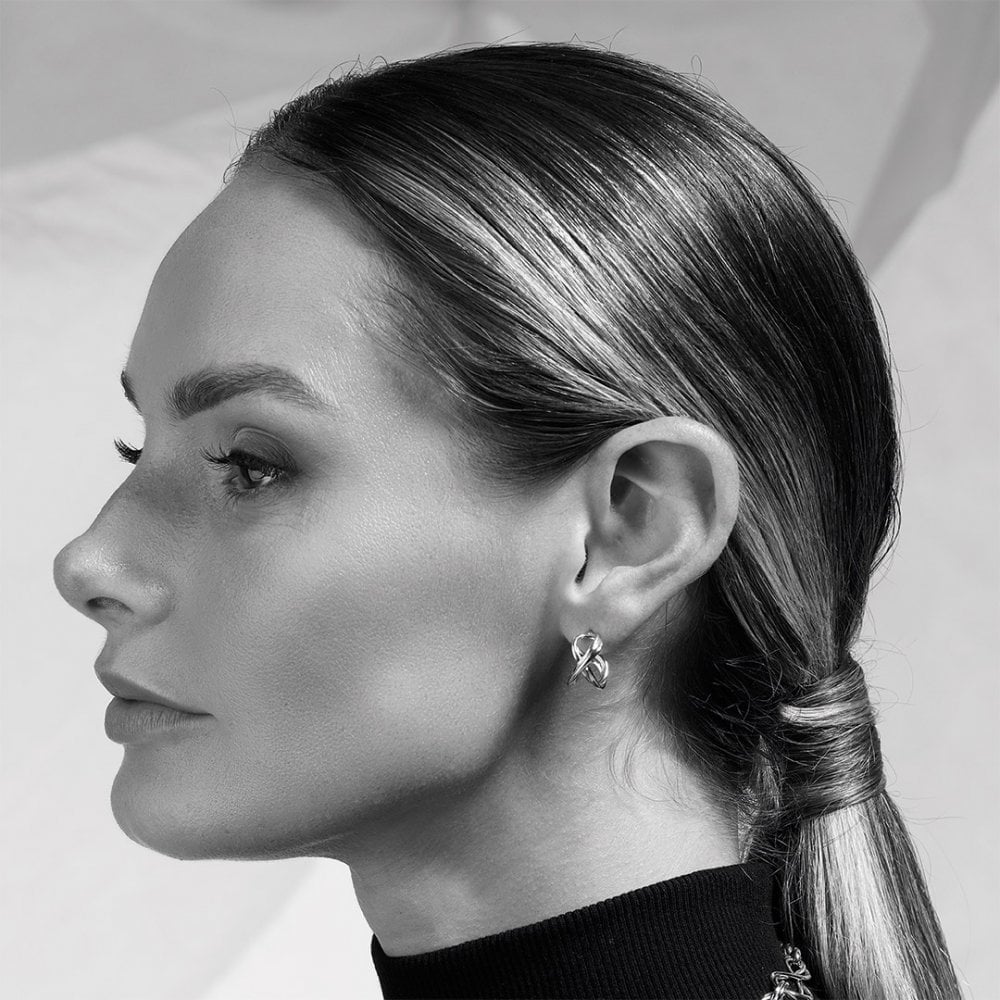 Kit Heath Sterling Silver Infinity Hoop Earrings